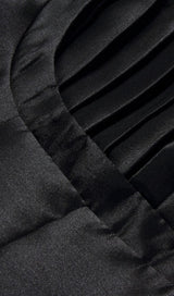 SQUARE NECK PUFF SLEEVE DRESS IN BLACK styleofcb