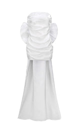 STRAPLESS BOWKNOT MINI DRESS IN WHITE Oh CICI