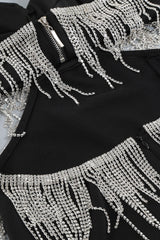CRYSTAL MAXI DRESS IN BLACK styleofcb