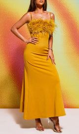 STRAPPY FEATHER MAXI DRESS Dresses sis label