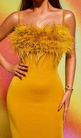 STRAPPY FEATHER MAXI DRESS Dresses sis label