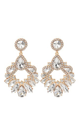 WHITE CRYSTAL CHANDELIER DROP EARRINGS JEWELLERY styleofcb