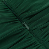 RUCHED MIDI DRESS IN GREEN styleofcb