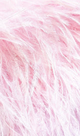 BANDAGE FEATHER CRYSTAL MINI DRESS IN BLACK styleofcb