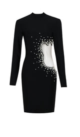 PEARL HOLLOW SEXY DRESS IN BLACK DRESSES styleofcb
