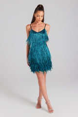 Lottie Teal Dress Dresses styleofcb