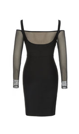 TULLE HIP WRAP DRESS IN BLACK styleofcb
