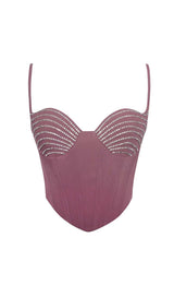 CRYSTAL CORSET MIDI DRESS IN AMETHYST DRESS STYLE OF CB