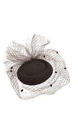 TOPPER MESH NET VEIL FELT HAT styleofcb