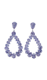SILVER DIAMANTE TEARDROP EARRINGS JEWELLERY styleofcb