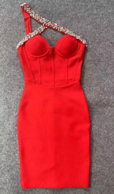 BLACK CRYSTAL STRAPS CROSET DRESS styleofcb