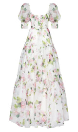 OFF-THE-SHOULDER FLORAL MAXI DRESS IN WHITE DRESS STYLE OF CB
