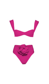 ROSE EMBELLISHED BIKINI SUIT IN PINK styleofcb