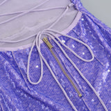 SEQUIN BACKLESS MAXI DRESS IN PURPLE styleofcb