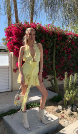 3D FLOWER MESH IRREGULAR MINI DRESS STYLE OF CB