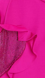 HEART EMBELLISHED SEQUIN MINI DRESS IN PINK DRESS STYLE OF CB
