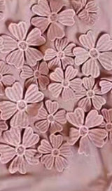 PINK EMBOSSED FLOWER SWIMSUIT Swimwear Oh CICI