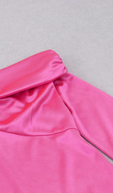 STRAPLESS LONG SLEEVE MIDI DRESS IN ROSE Dresses styleofcb