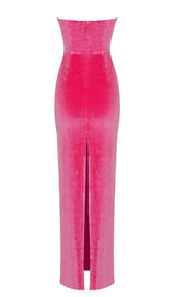 STRAPLESS MAXI DRESSES IN PINK DRESSES styleofcb