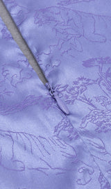 LONG SLEEVES RUCHED MINI DRESS IN PURPLE Dresses styleofcb