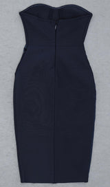 STRAPLESS MIDI DRESS IN BLUE Dresses styleofcb