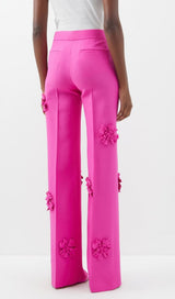 STEREO FLOWER MID-RISE JEANS IN PINK styleofcb