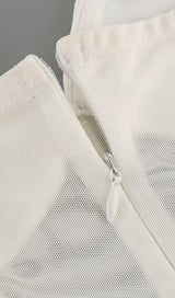 STRAPLESS GAUZE MAXI DRESS IN WHITE Dresses styleofcb