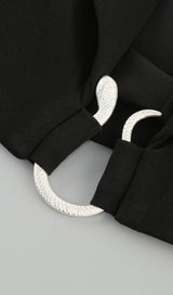 SNAKE BUCKLE WAISTBAND SUIT IN BLACK styleofcb