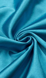 SATIN HIGH SPLIT HALTER NECK STRAPLESS DRESS IN MARINE BLUE styleofcb