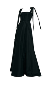 TIE SUSPENDER DRESS IN BLACK styleofcb