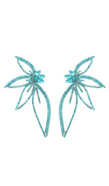 CRYSTAL FLOWER EARRINGS IN BLUE Earrings styleofcb