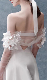 FLORAL 3D APPLIQUÉS SHEER BOLERO SLEEVES Dresses styleofcb