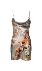 SPAGHETTI PRINTED MINI DRESS Dresses styleofcb