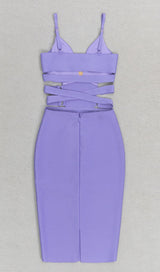 BANDAGE STRAPPY WAIST-TIGHTENING MIDI DRESS styleofcb
