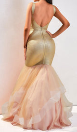 BODYCON BACKLESS MAXI DRESS IN GOLD Dresses styleofcb
