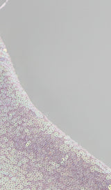 PURPLE ONE SHOULDER SEQUIN FEATHER MINI DRESS Dresses styleofcb