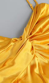 SATIN SLEEVELESS SLIP MAXI DRESS IN HONEYCOMB styleofcb