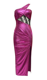 ONE SHOULDER LACE MAXI DRESS IN PURPLE Dresses styleofcb