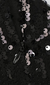 ONE SHOULDER SEQUIN MINI DRESS IN BLACK Dresses styleofcb