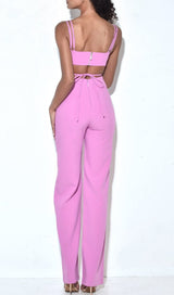 BANDAGE CUT OUT JUMPSUIT IN PINK Clothing styleofcb