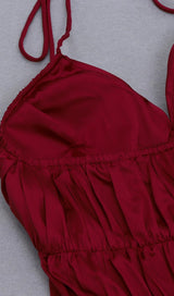 BANDAGE RUCHED MAXI DRESS IN RED Dresses styleofcb