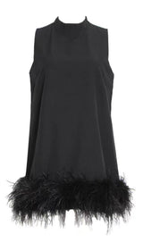 FEATHER MINI DRESS IN WHITE Dresses styleofcb
