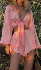 BANDAGE LONG SLEEVE TWO PIECE SET Clothing styleofcb