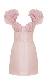 FISHBONE CORSET MINI DRESS Dresses styleofcb S PINK