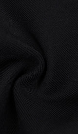 FEATHER BODYCON MAXI DRESS IN BLACK Dresses styleofcb