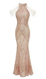 SEQUIN MAXI DRESS Dresses styleofcb S CHAMPAGNE