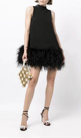 FEATHER MINI DRESS IN WHITE Dresses styleofcb