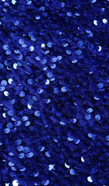 SEQUIN ONE SHOULDER MINI DRESS IN GALACTIC COBALT styleofcb