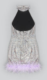 SEQUIN BACKLESS MINI DRESS IN SILVER Dresses styleofcb