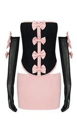 CORSET BOWKNOT TWO PIECE SET Clothing styleofcb